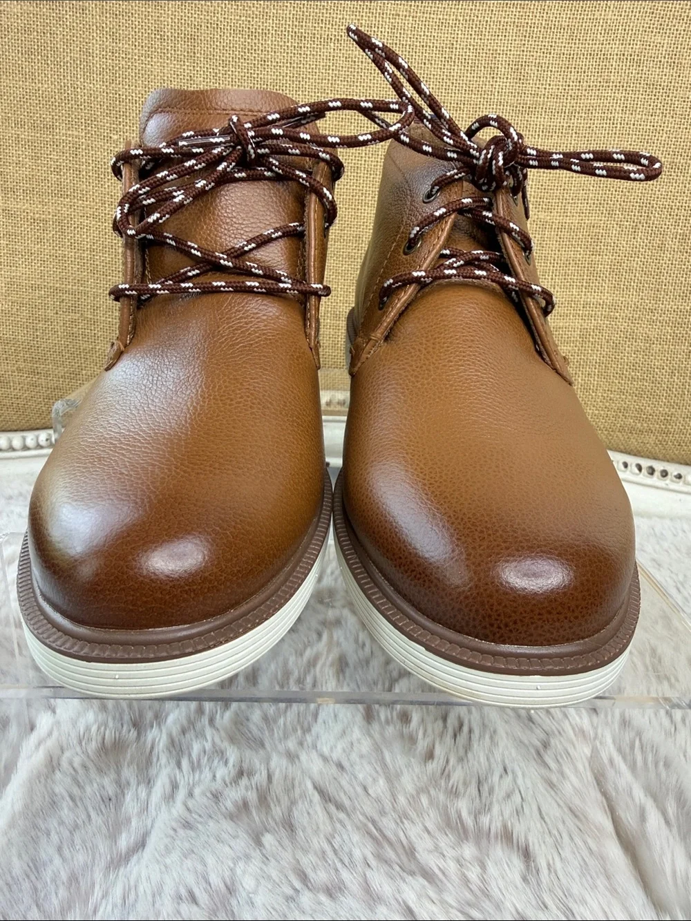 Florsheim | Supacush Chukka Jr. Tan Leather Chukka Boots, Size 3.5